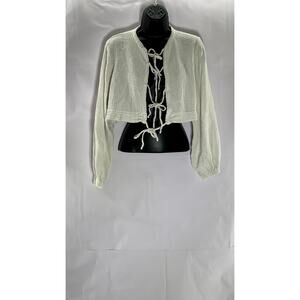 Boheme Cream Tie-Front Blouse